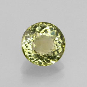 Tourmaline vert naturelle coupe roude, 0,88 ct, VVS