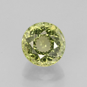 Tourmaline vert naturelle coupe roude, 0,95 ct, VVS-VS