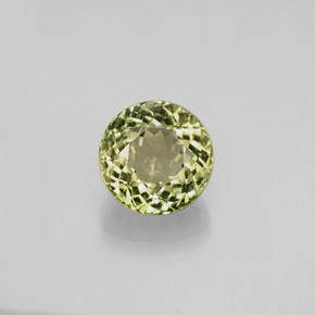 Tourmaline vert naturelle coupe roude, 1,10 ct, VVS