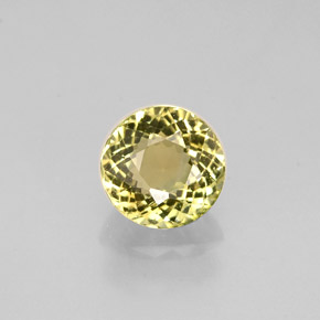 Tourmaline vert naturelle coupe roude, 0,89 ct, VVS