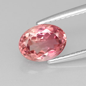Tourmaline rose naturelle coupe ovale, 1,32 ct, VVS-VS