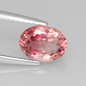 Tourmaline rose naturelle coupe ovale, 1,32 ct, VVS-VS