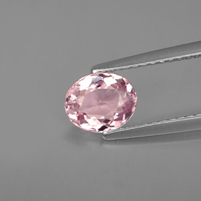 Tourmaline rose naturelle coupe ovale, 0,83 ct, VS