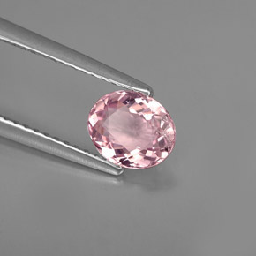 Tourmaline rose naturelle coupe ovale, 0,83 ct, VS