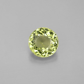 Tourmaline vert naturelle coupe roude, 0,76 ct, VVS-VS