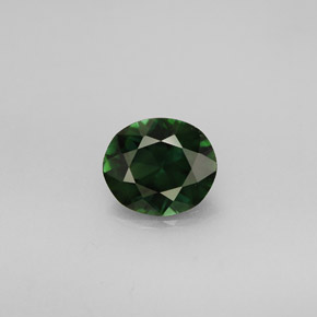 Tourmaline vert naturelle coupe ovale, 1,09 ct, VVS-VS