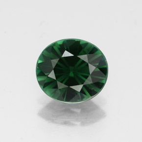 Tourmaline vert naturelle coupe ovale, 1,27 ct, VVS-VS