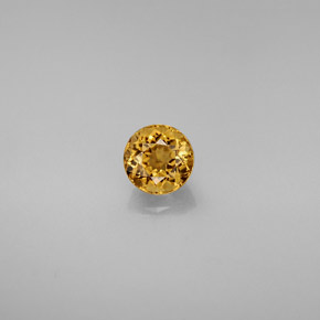 Tourmaline jaune naturelle coupe roude, 0,62 ct, VVS-VS