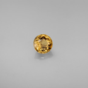 Tourmaline jaune naturelle coupe roude, 0,62 ct, VVS-VS