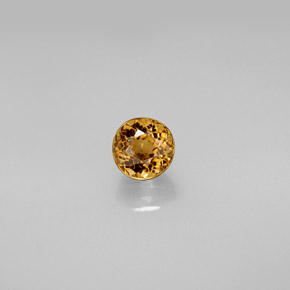 Tourmaline jaune naturelle coupe roude, 0,67 ct, VVS-VS