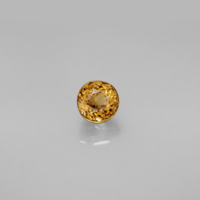 Tourmaline jaune naturelle coupe roude, 0,67 ct, VVS-VS