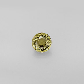 Tourmaline vert naturelle coupe roude, 0,73 ct, VVS