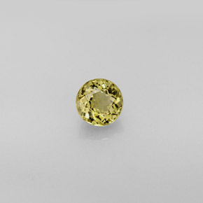 Tourmaline vert naturelle coupe roude, 0,73 ct, VVS