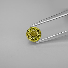 Tourmaline vert naturelle coupe roude, 0,57 ct, VVS-VS
