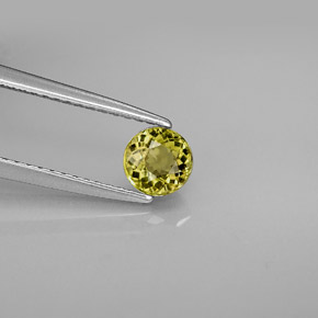 Tourmaline vert naturelle coupe roude, 0,57 ct, VVS-VS