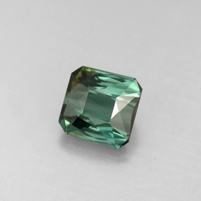 Tourmaline vert naturelle taille émeraude, 1,45 ct, VVS-VS