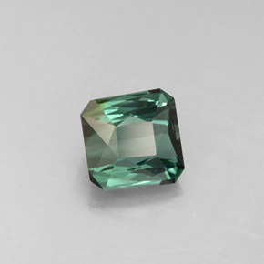 Tourmaline vert naturelle taille émeraude, 1,45 ct, VVS-VS