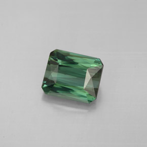 Tourmaline vert naturelle taille émeraude, 1,93 ct, VS-SI
