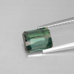 Tourmaline vert naturelle taille émeraude, 1,93 ct, VS-SI