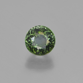 Tourmaline vert naturelle coupe roude, 1,11 ct, VS