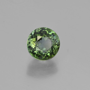 Tourmaline vert naturelle coupe roude, 1,11 ct, VS
