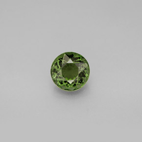 Tourmaline vert naturelle coupe roude, 1,23 ct, VVS