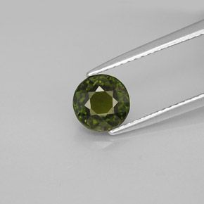 Tourmaline  naturelle coupe roude, 1,25 ct, VS