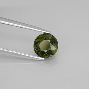 Tourmaline  naturelle coupe roude, 1,25 ct, VS
