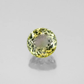 Tourmaline vert naturelle coupe roude, 0,91 ct, VVS