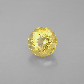 Tourmaline jaune naturelle coupe roude, 1,26 ct, VS-SI