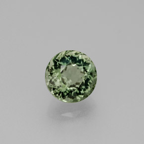 Tourmaline vert naturelle coupe roude, 1,29 ct, VS