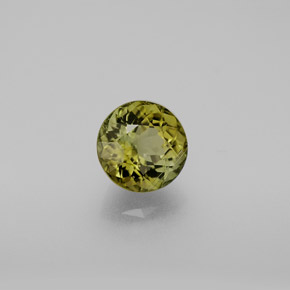 Tourmaline vert naturelle coupe roude, 1,53 ct, VS