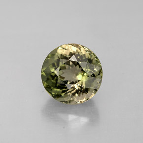 Tourmaline vert naturelle coupe roude, 1,51 ct, VVS-VS