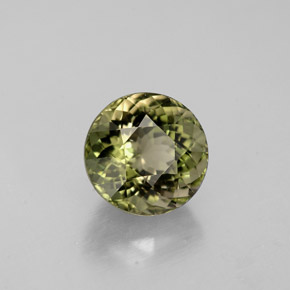 Tourmaline vert naturelle coupe roude, 1,51 ct, VVS-VS