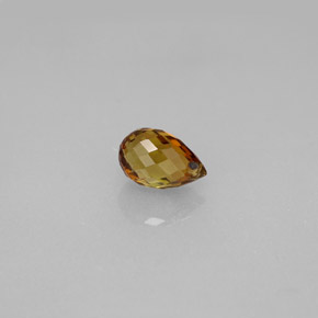 Tourmaline marron naturelle briolette, 0,73 ct, VVS-VS