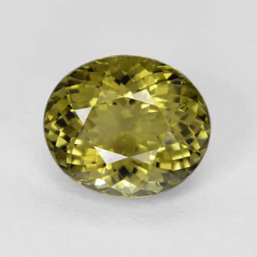 Tourmaline vert naturelle coupe ovale, 1,59 ct, VS