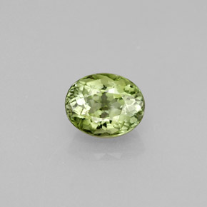 Tourmaline vert naturelle coupe ovale, 1,24 ct, VVS-VS