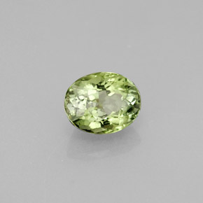 Tourmaline vert naturelle coupe ovale, 1,24 ct, VVS-VS