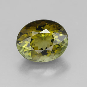 Tourmaline vert naturelle coupe ovale, 2,12 ct, VVS-VS