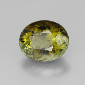 Tourmaline vert naturelle coupe ovale, 2,12 ct, VVS-VS