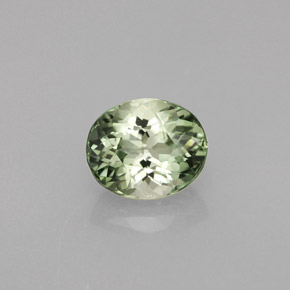 Tourmaline vert naturelle coupe ovale, 1,52 ct, VS