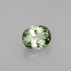 Tourmaline vert naturelle coupe ovale, 1,52 ct, VS