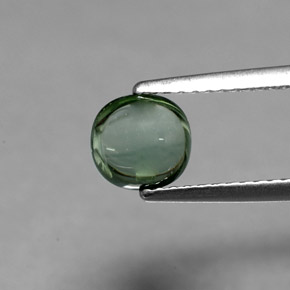 Tourmaline vert naturelle coupe coussin, 0,97 ct, transparent