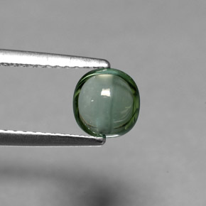 Tourmaline vert naturelle coupe coussin, 0,97 ct, transparent