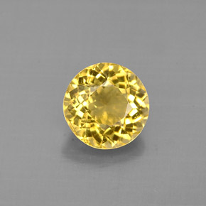 Tourmaline jaune naturelle coupe roude, 0,99 ct, VS