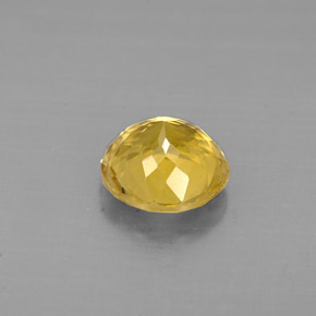 Tourmaline jaune naturelle coupe roude, 0,99 ct, VS