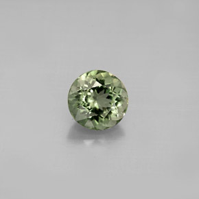 Tourmaline vert naturelle coupe roude, 1,11 ct, VVS-VS