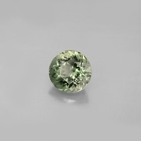 Tourmaline vert naturelle coupe roude, 1,11 ct, VVS-VS