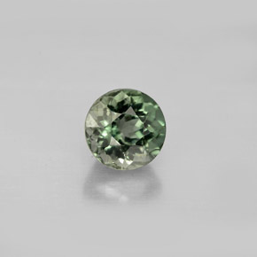 Tourmaline vert naturelle coupe roude, 1,31 ct, VS
