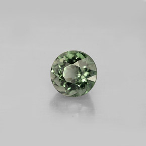 Tourmaline vert naturelle coupe roude, 1,31 ct, VS